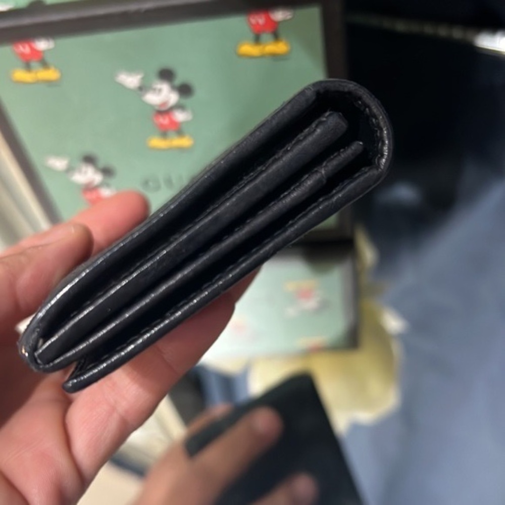 🖤GUCCI GG MONOGRAM CANVAS LEATHER CARD WALLET - Picture 7 of 13